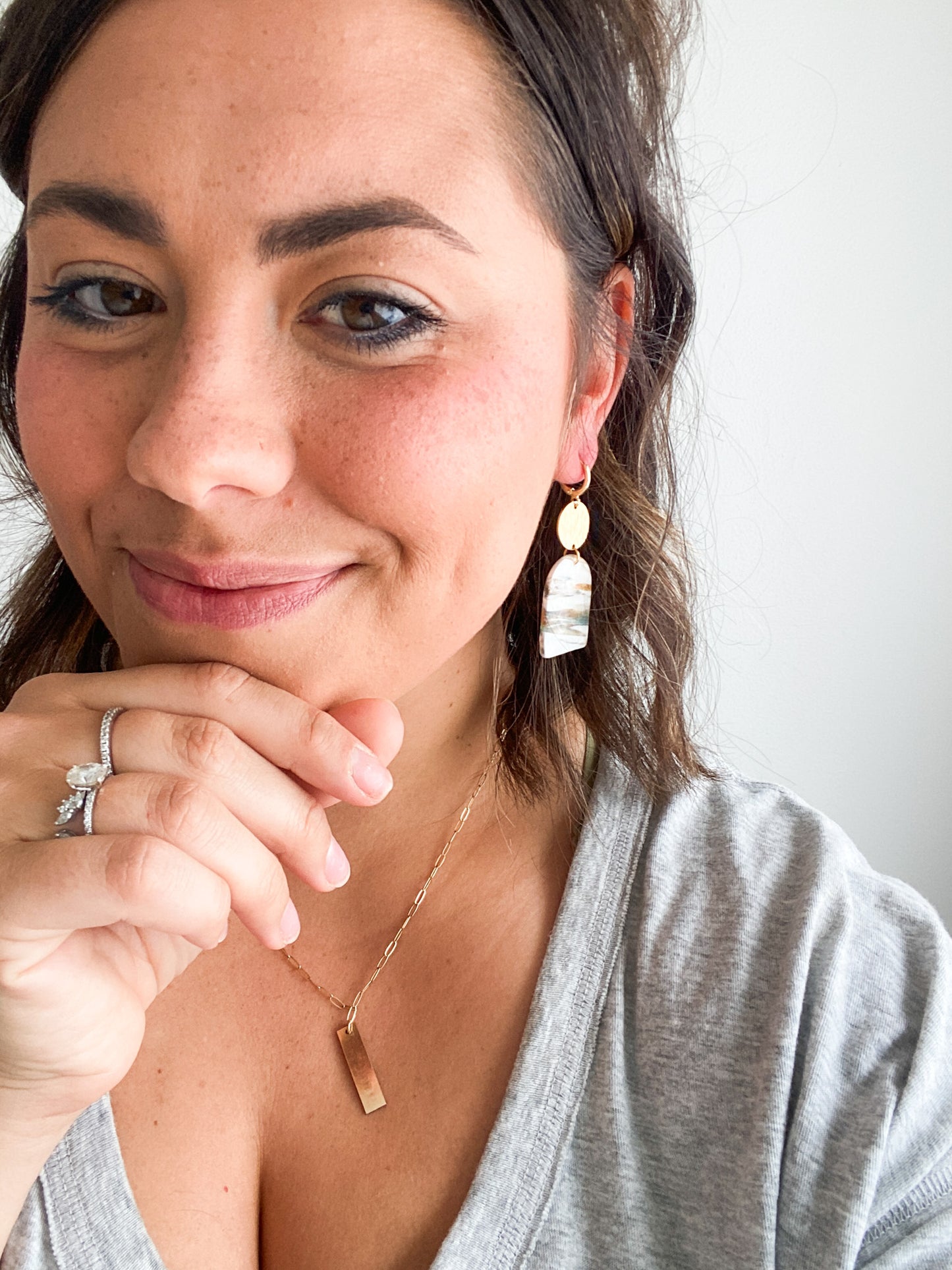 Marble Goodness Clay Earrings | Monet Inspired | Resin Earrings | Lightweight Clay Earrings