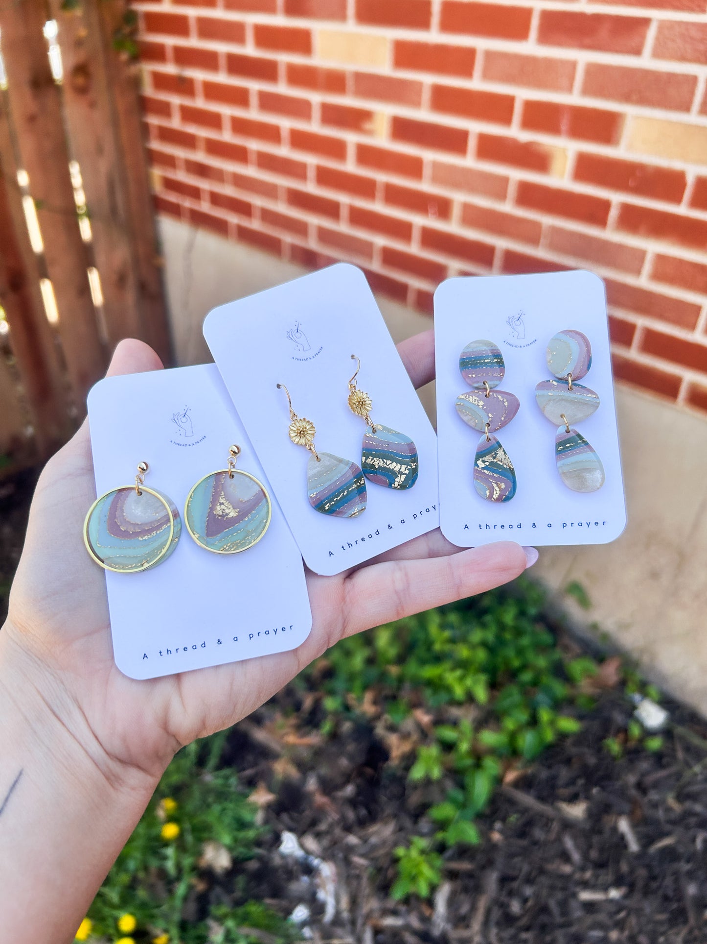 Colors of Spring Marble Clay Earrings | Summer Fashion | Resin Earrings | Statement Earrings | Lightweight