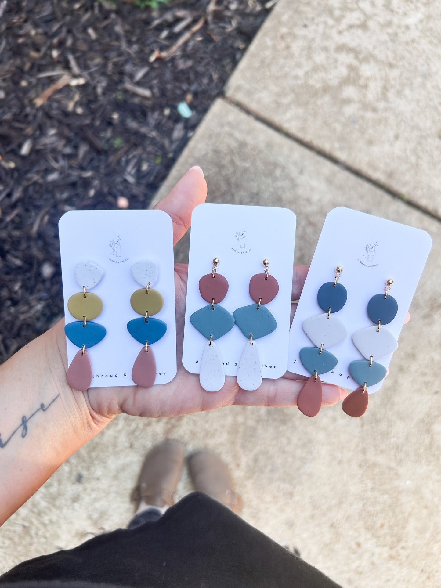 Summer Boho Long Clay Dangle Earrings – Lightweight, Trendy & Easy to Style for Summer