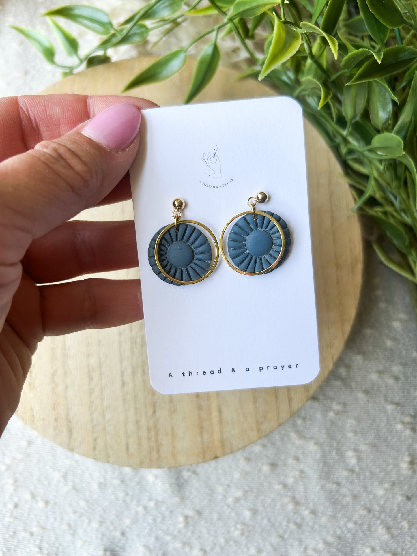 Dainty Embossed Clay Earrings - Elevated Stud Styles
