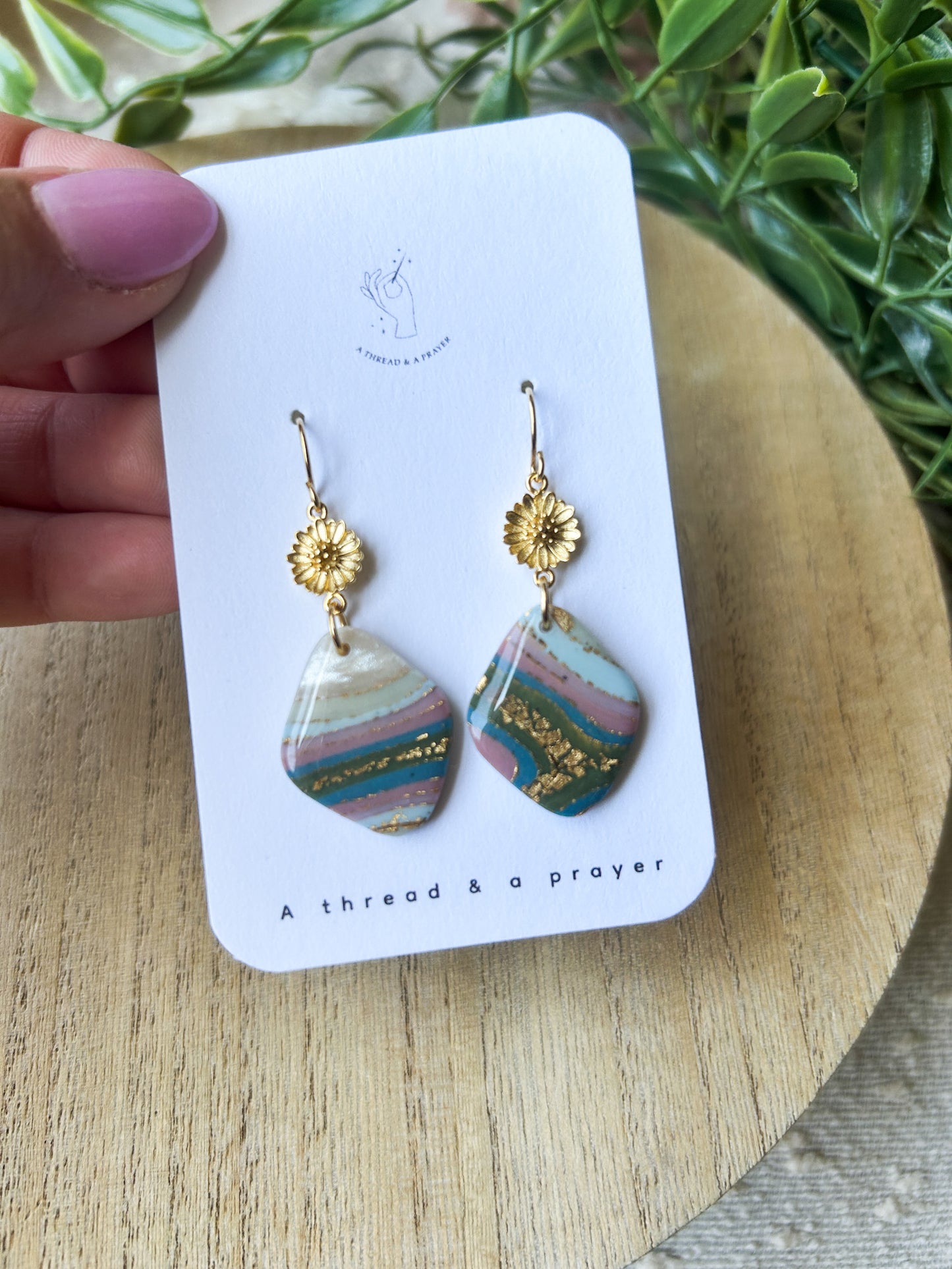 Colors of Spring Marble Clay Earrings | Summer Fashion | Resin Earrings | Statement Earrings | Lightweight
