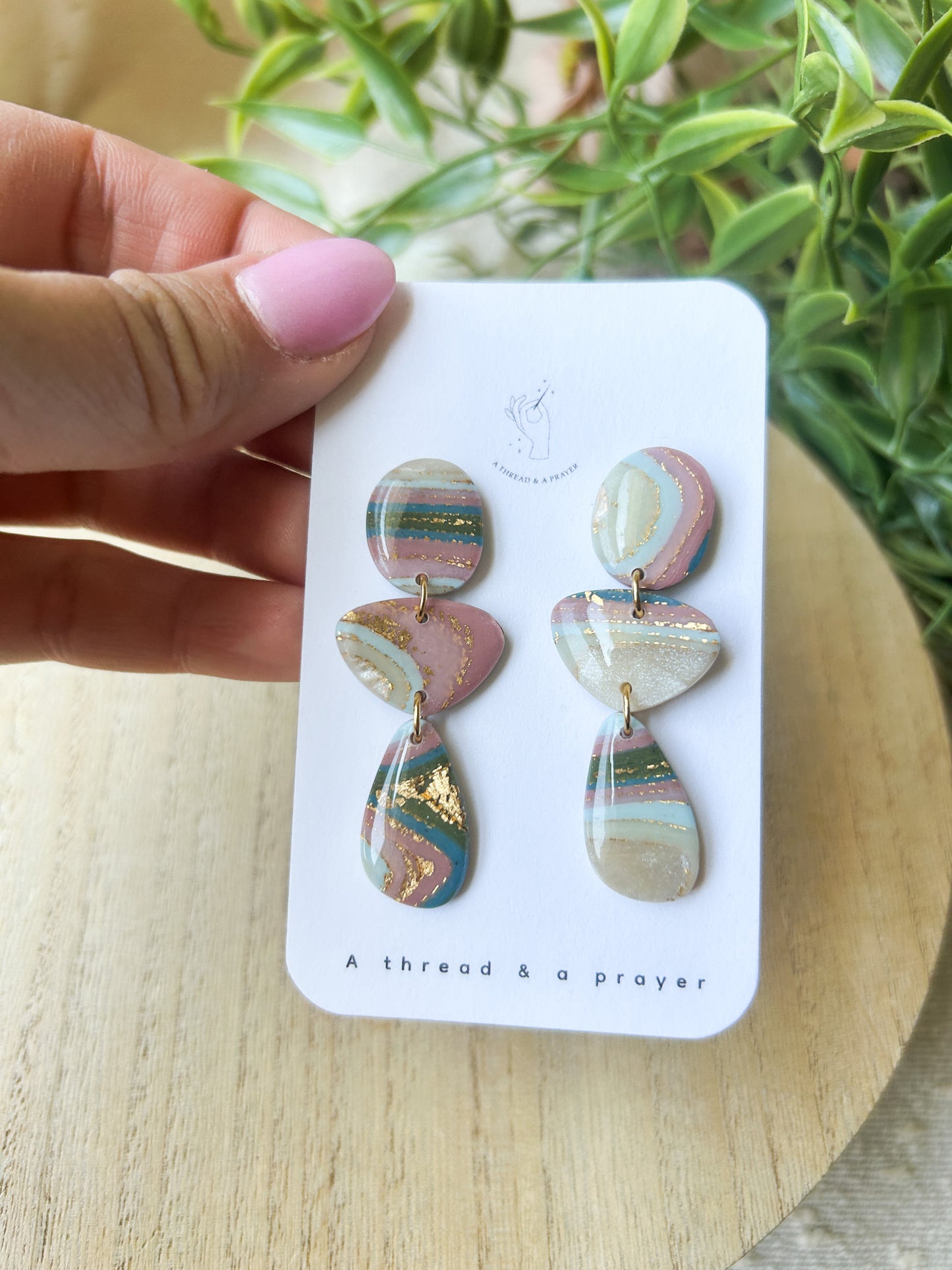 Colors of Spring Marble Clay Earrings | Summer Fashion | Resin Earrings | Statement Earrings | Lightweight