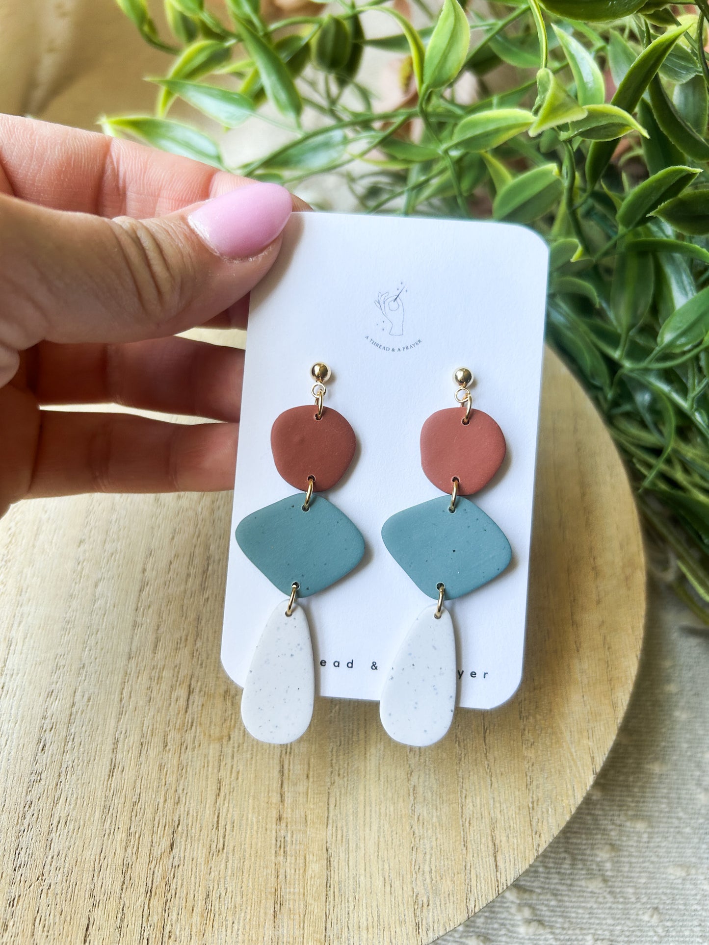 Summer Boho Long Clay Dangle Earrings – Lightweight, Trendy & Easy to Style for Summer
