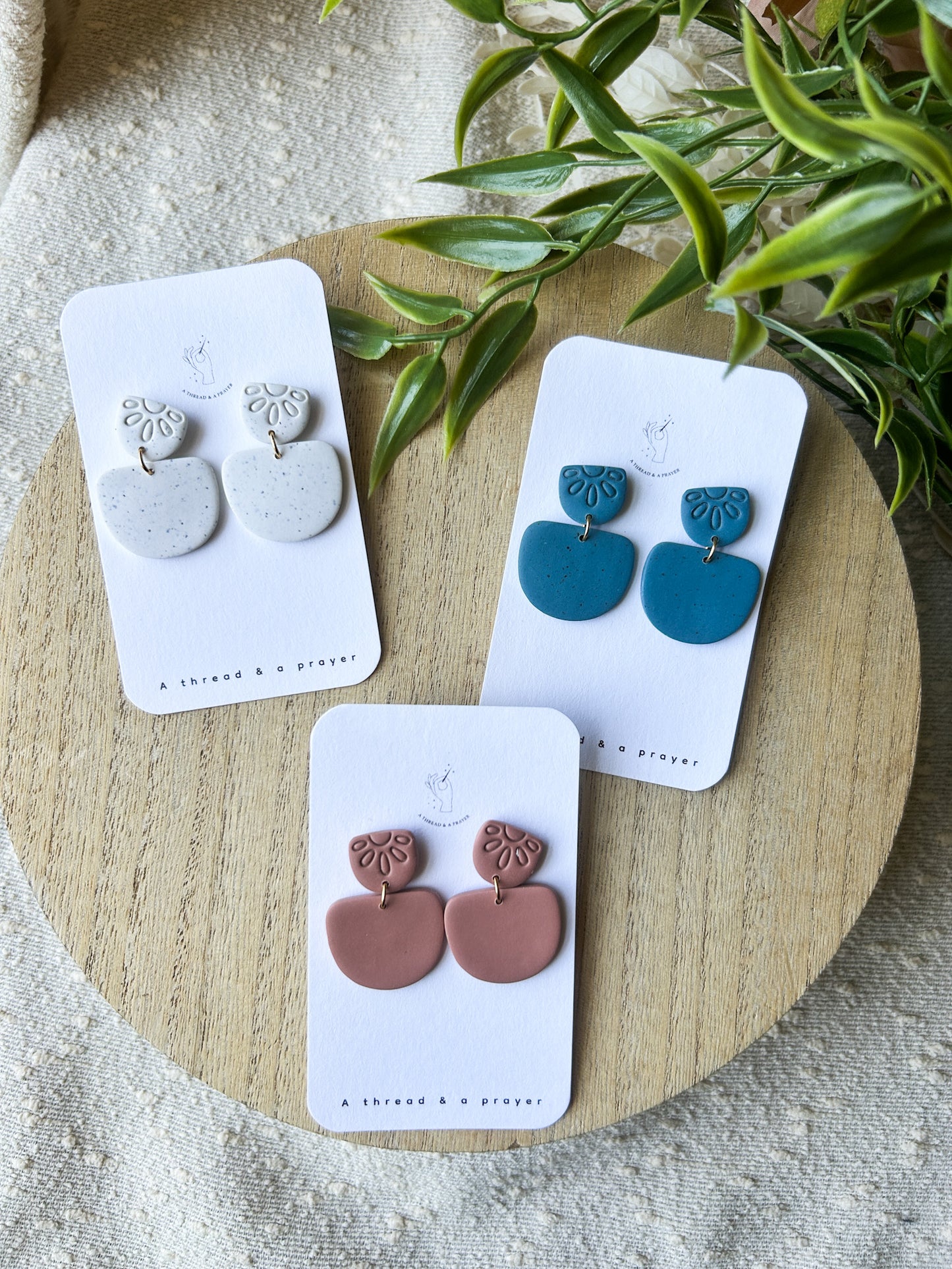 Simple and Cute Summer Basic Clay Earrings