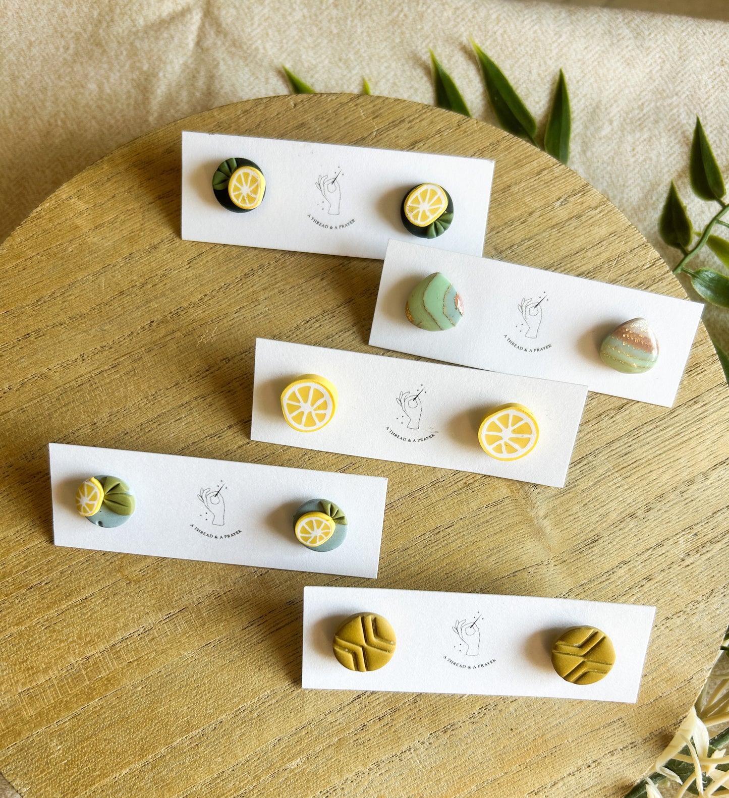 Lemon Stud Earrings | Spring Studs | Floral | Funky Styles | Summer