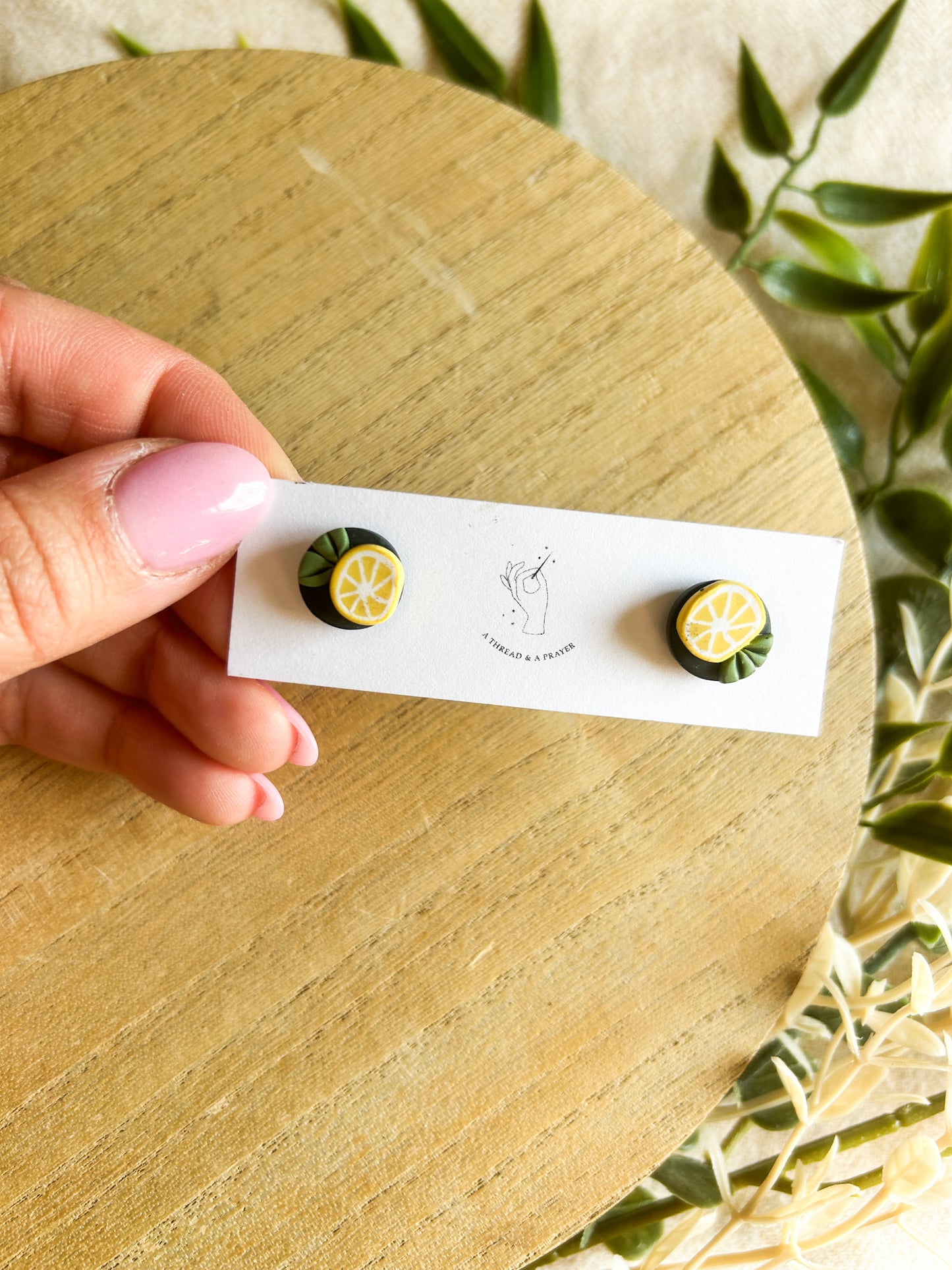 Lemon Stud Earrings | Spring Studs | Floral | Funky Styles | Summer