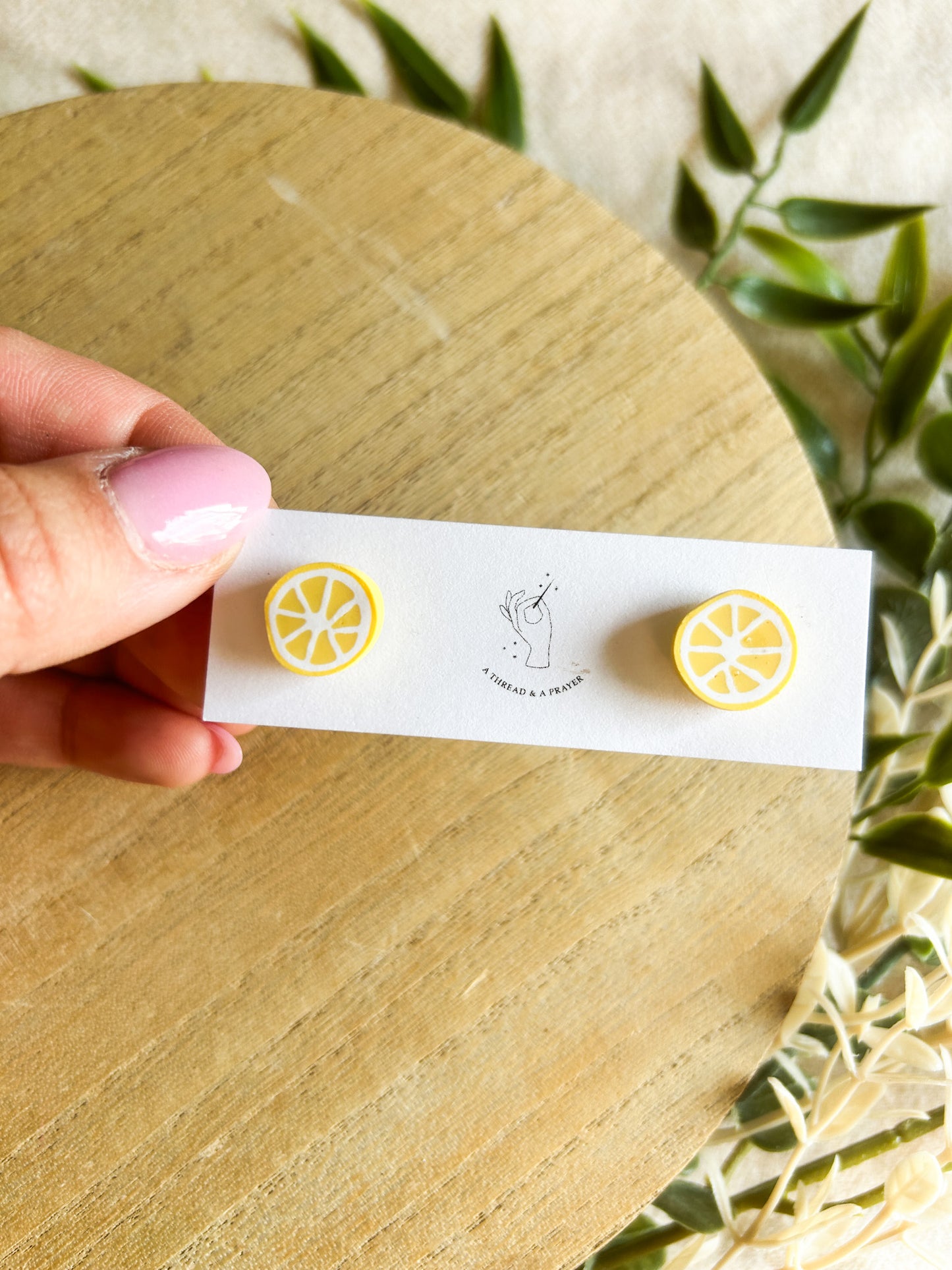 Lemon Stud Earrings | Spring Studs | Floral | Funky Styles | Summer