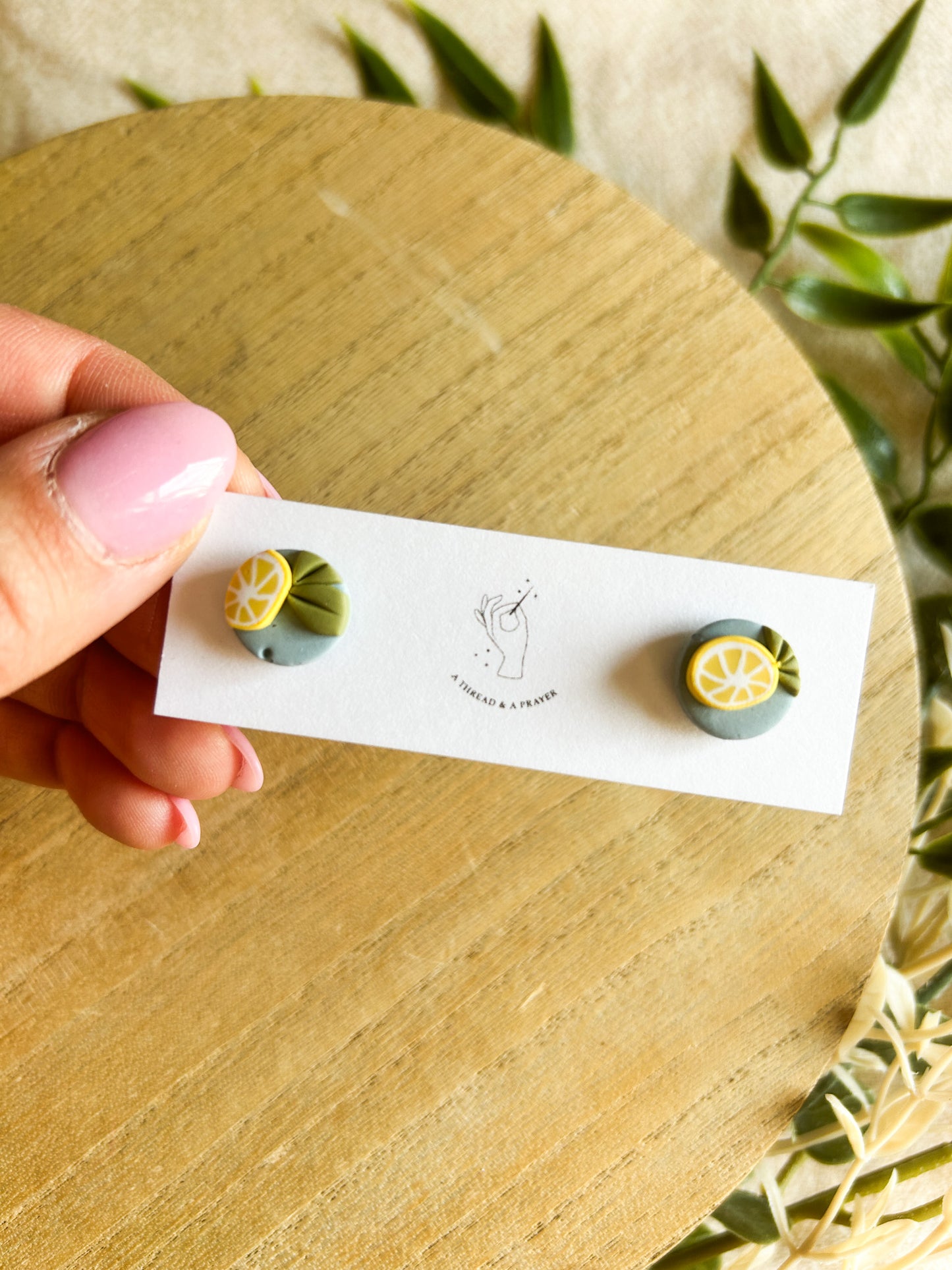 Lemon Stud Earrings | Spring Studs | Floral | Funky Styles | Summer