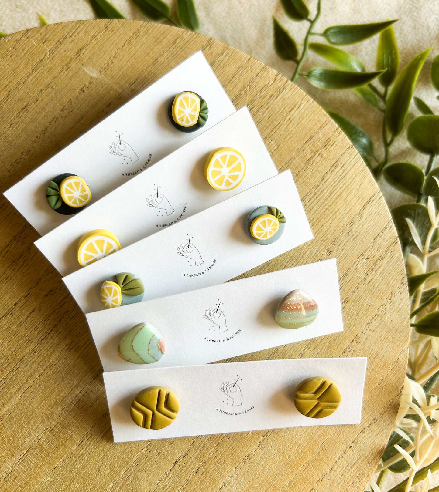 Lemon Stud Earrings | Spring Studs | Floral | Funky Styles | Summer