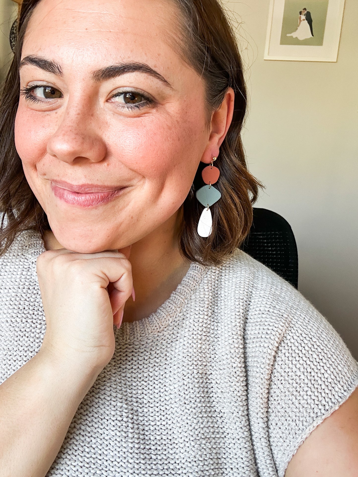 Summer Boho Long Clay Dangle Earrings – Lightweight, Trendy & Easy to Style for Summer