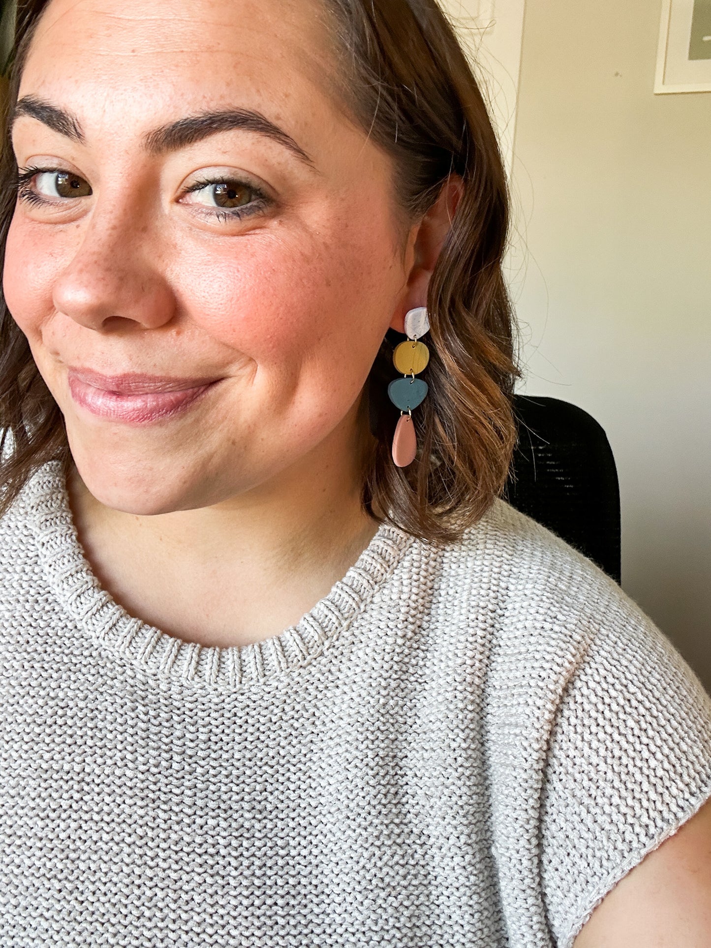 Summer Boho Long Clay Dangle Earrings – Lightweight, Trendy & Easy to Style for Summer