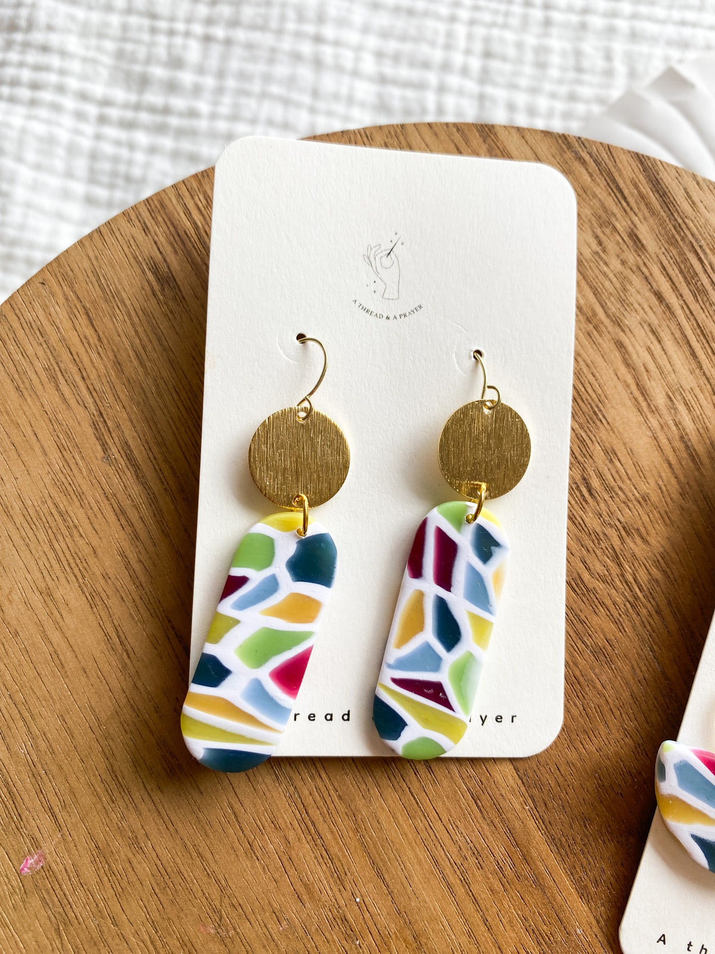 Feeling the Blues.. and greens! Stained Glass Earrings | Stain Glass Art Style | Cool Colors | Lightweight Earrings