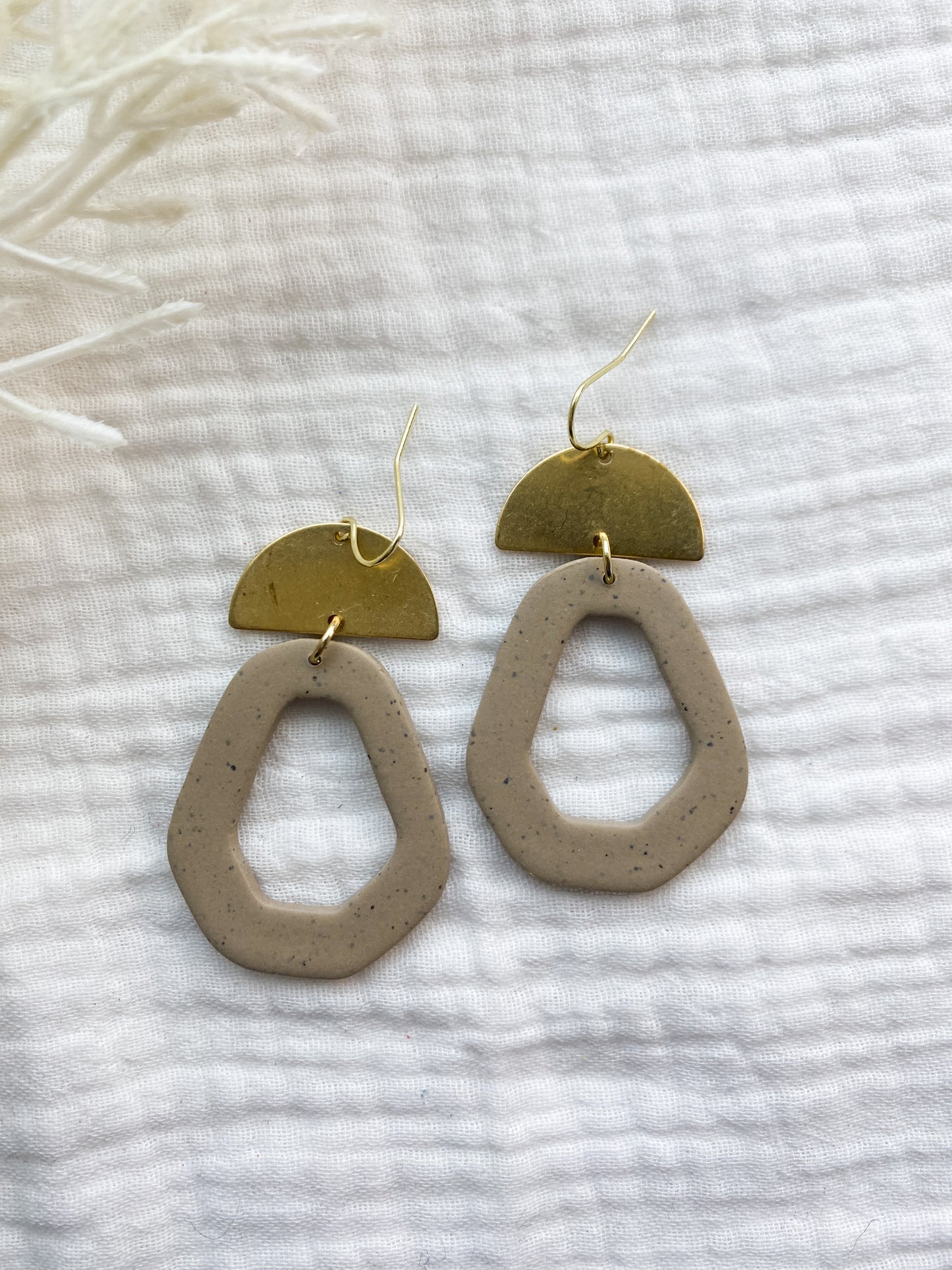 The Basics 3 | Trendy Neutral Clay Earrings | Boho | Lightweight | Everyday Earrings | Earrings to wear everyday | Boho Color Earrings