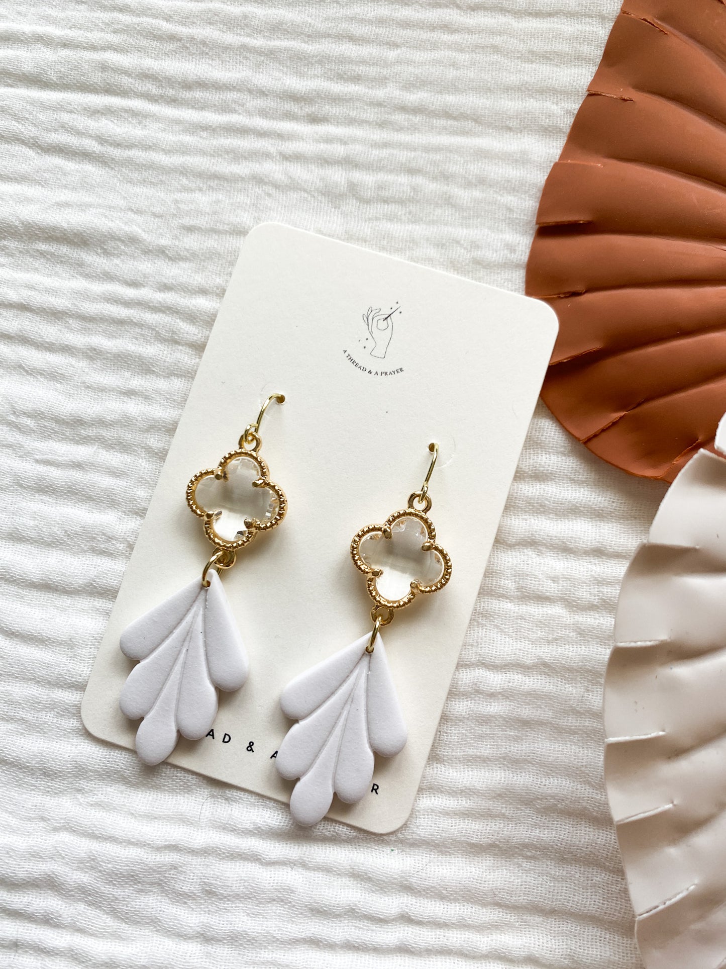 Adorable Bridal Style Earrings | Gold Accents | Bride to Be | Lightweight