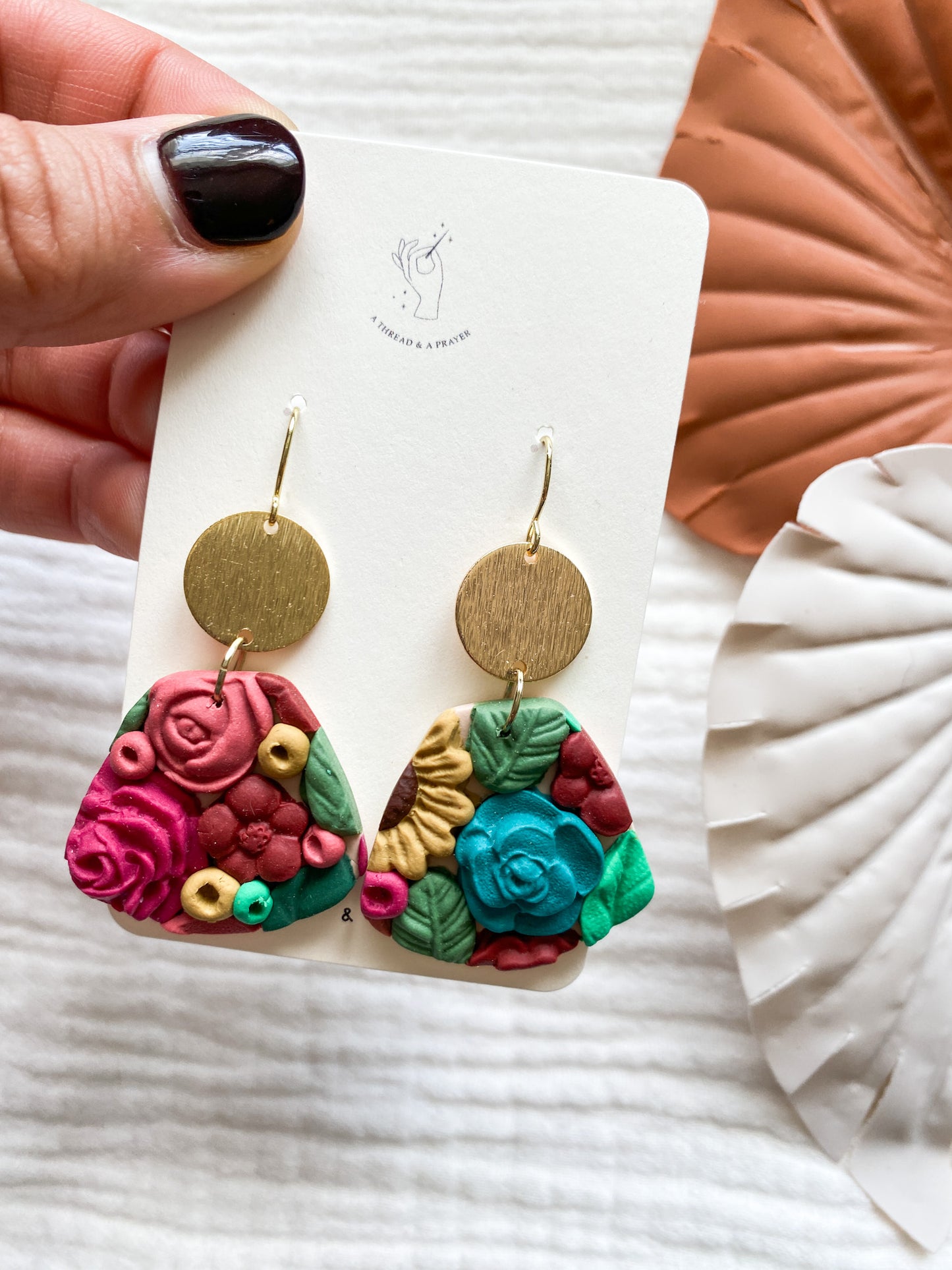 Set 1 | Flower Garden Earrings | Dangle Clay Earrings