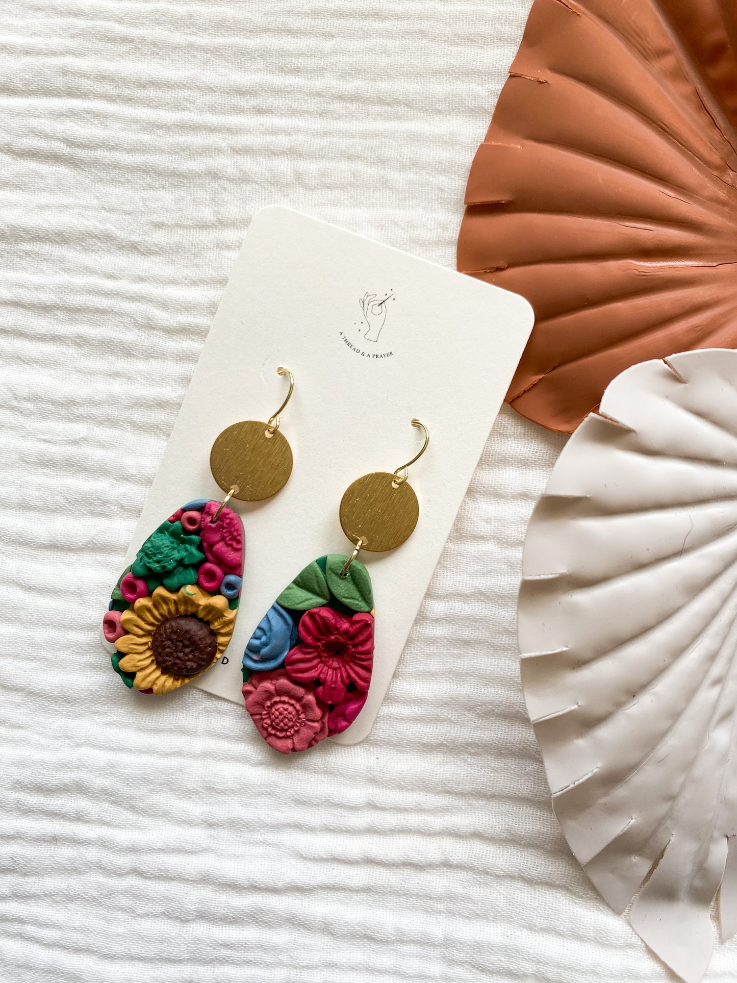 Set 1 | Flower Garden Earrings | Dangle Clay Earrings