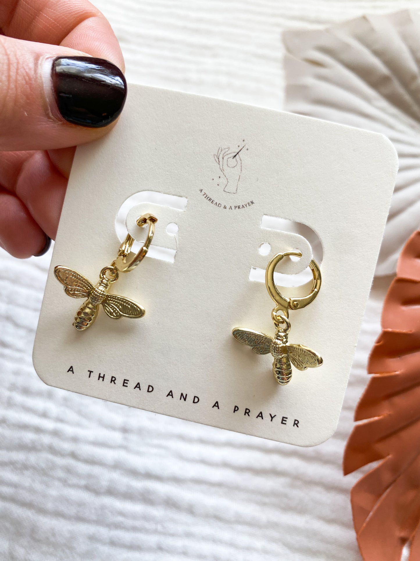 Dainty Huggie Style Earrings | Bee Earrings | Flower Earrings | Daisy Earrings