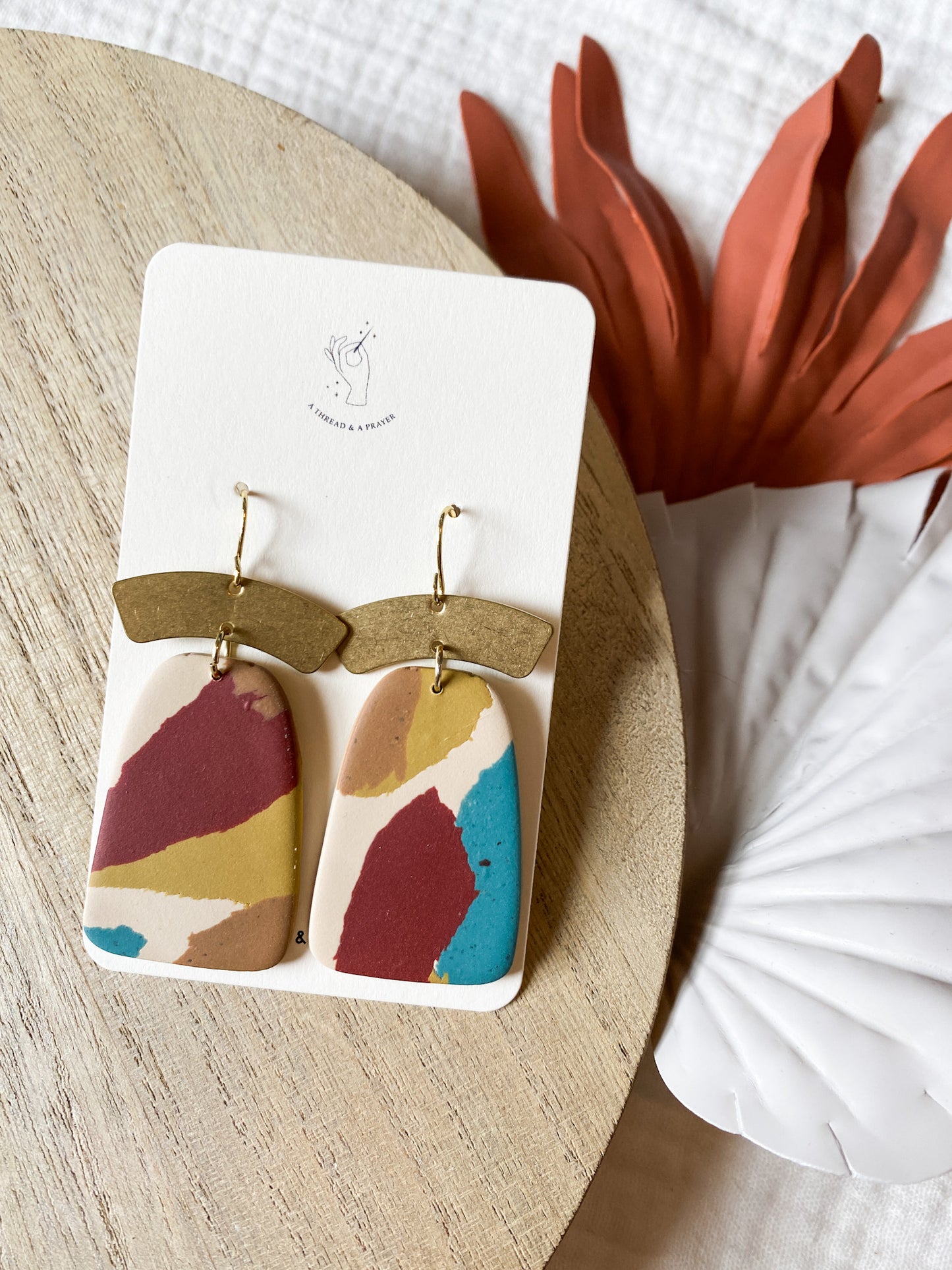 Southwest Style Terrazzo Earrings | Dangle Earrings | Everyday Wear | Lightweight