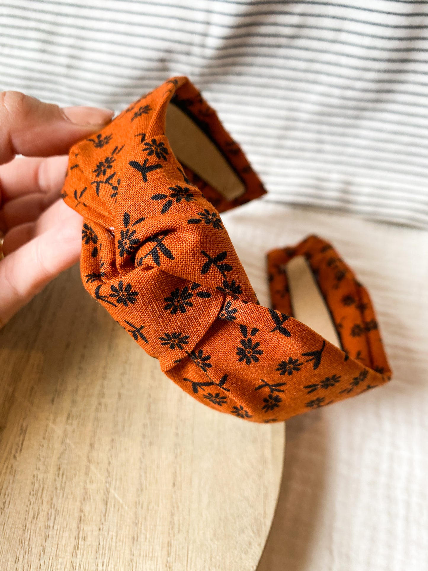 Fall Seasonal Top Knot and Scrunchy Style Headband | Handmade | 100% Cotton