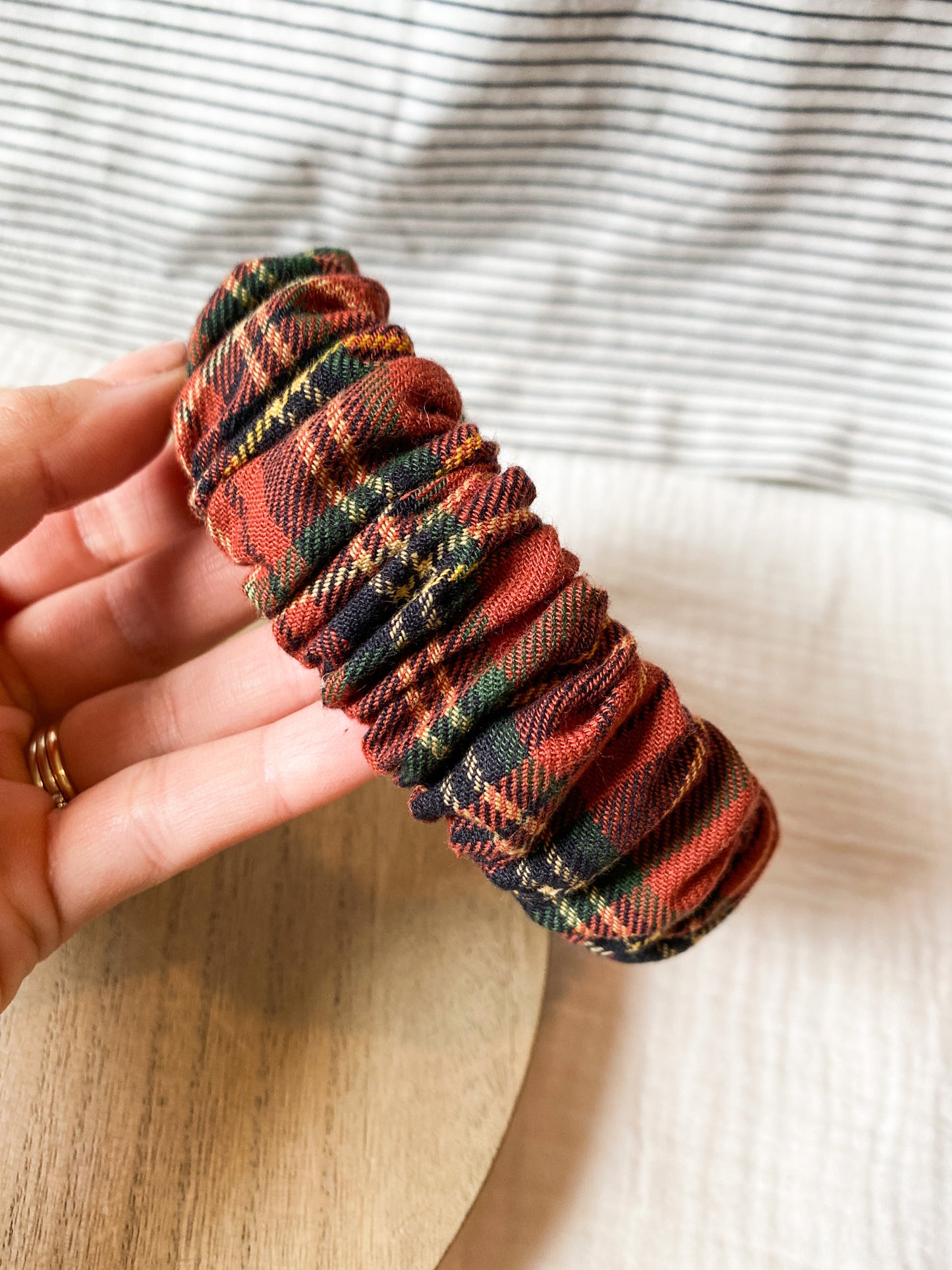Fall Seasonal Top Knot and Scrunchy Style Headband | Handmade | 100% Cotton