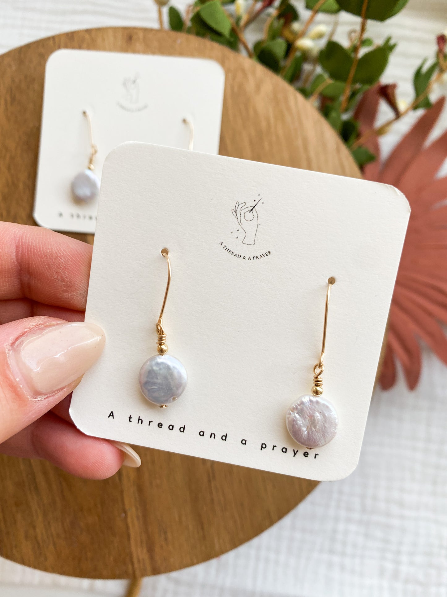 Coin Pearl Gold Fill Earrings | Dainty Earrings | Wedding | Bridal Earrings | Handmade Gold Fill | Hypoallergenic | Pearl Earring | Romantic | Bride