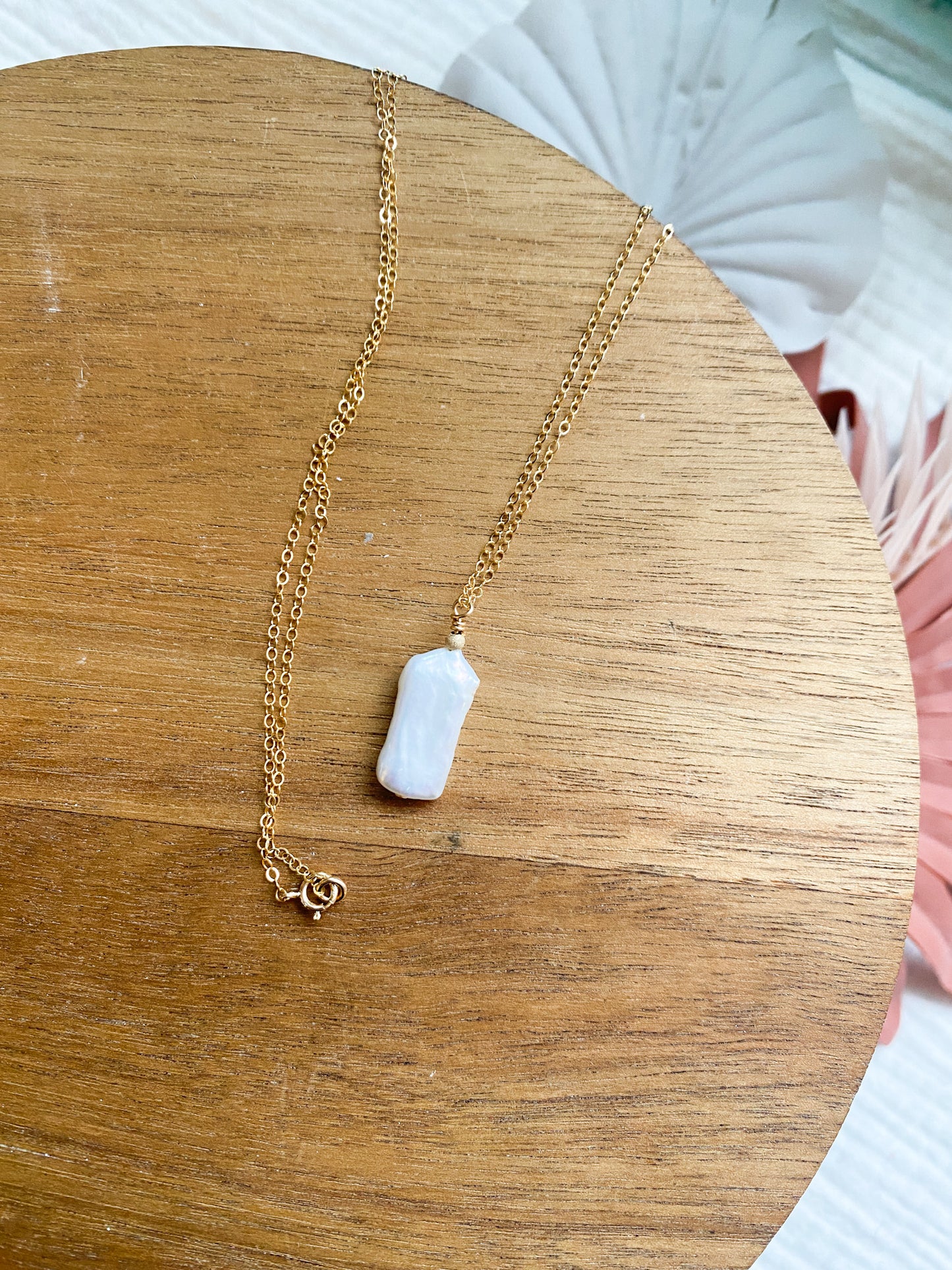 Dramatic Long Pearl Drop Necklace | Golf Fill Accent Beads | Freshwater Pearls | Gold Fill Necklace | 20 Inch Chain