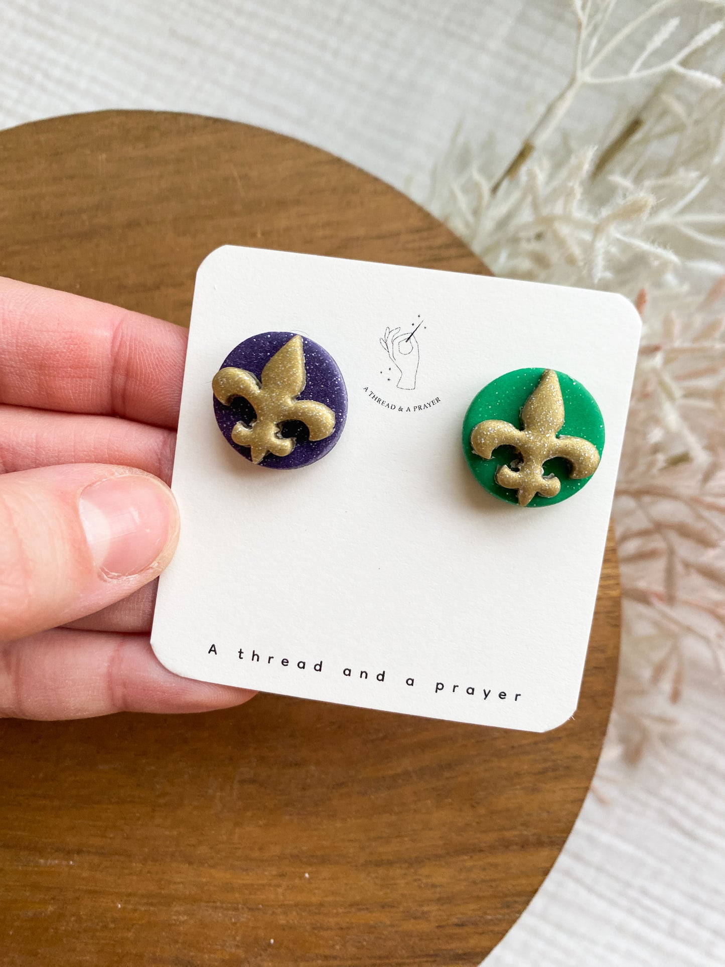 Mardi Gras Stud Earrings | Mardi Party | St. Louis Mardi Gras | Mardi Gras | Lightweight Earrings