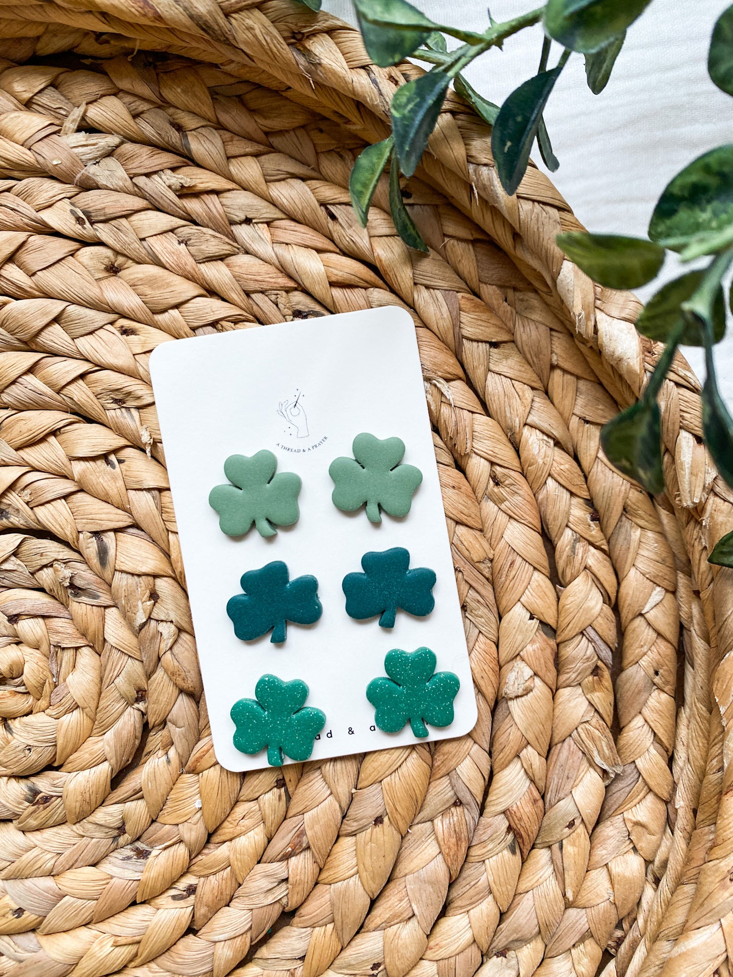 Stud Pack St. Patricks Day Clover Green Earrings | Party Earrings | Saint Patrick's Day | St. Pats | Lightweight Earrings