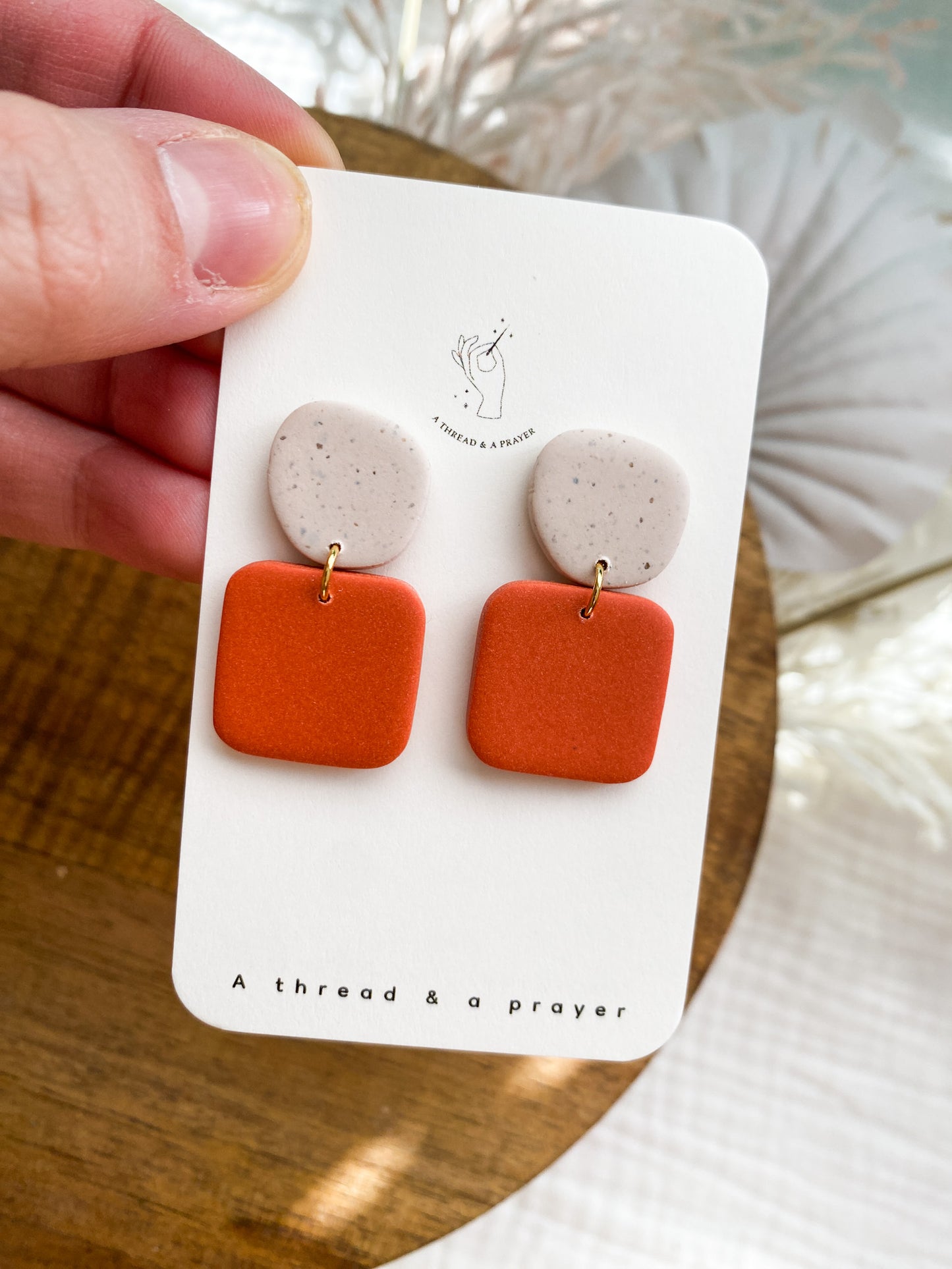 Cute Color Block Spring Clay Earrings | Tiny Earrings | Dainty Earrings | Lightweight