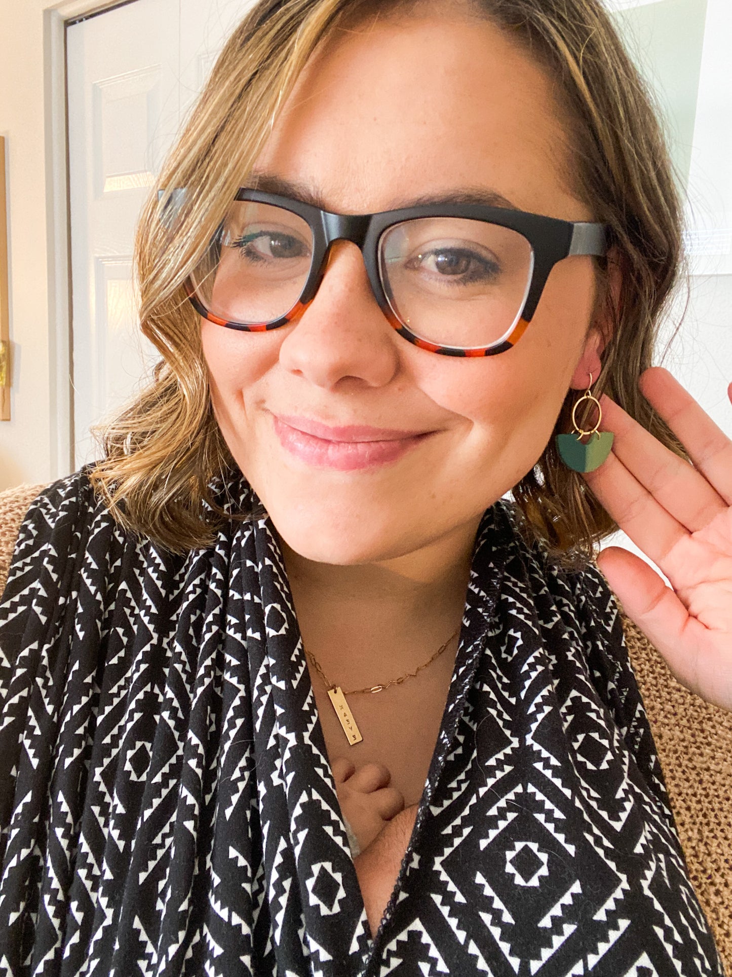 Spring Dainty and Lightweight Two Tone Green Clay Earrings | Fun Spring Style | Everyday Wear | Basic Earrings
