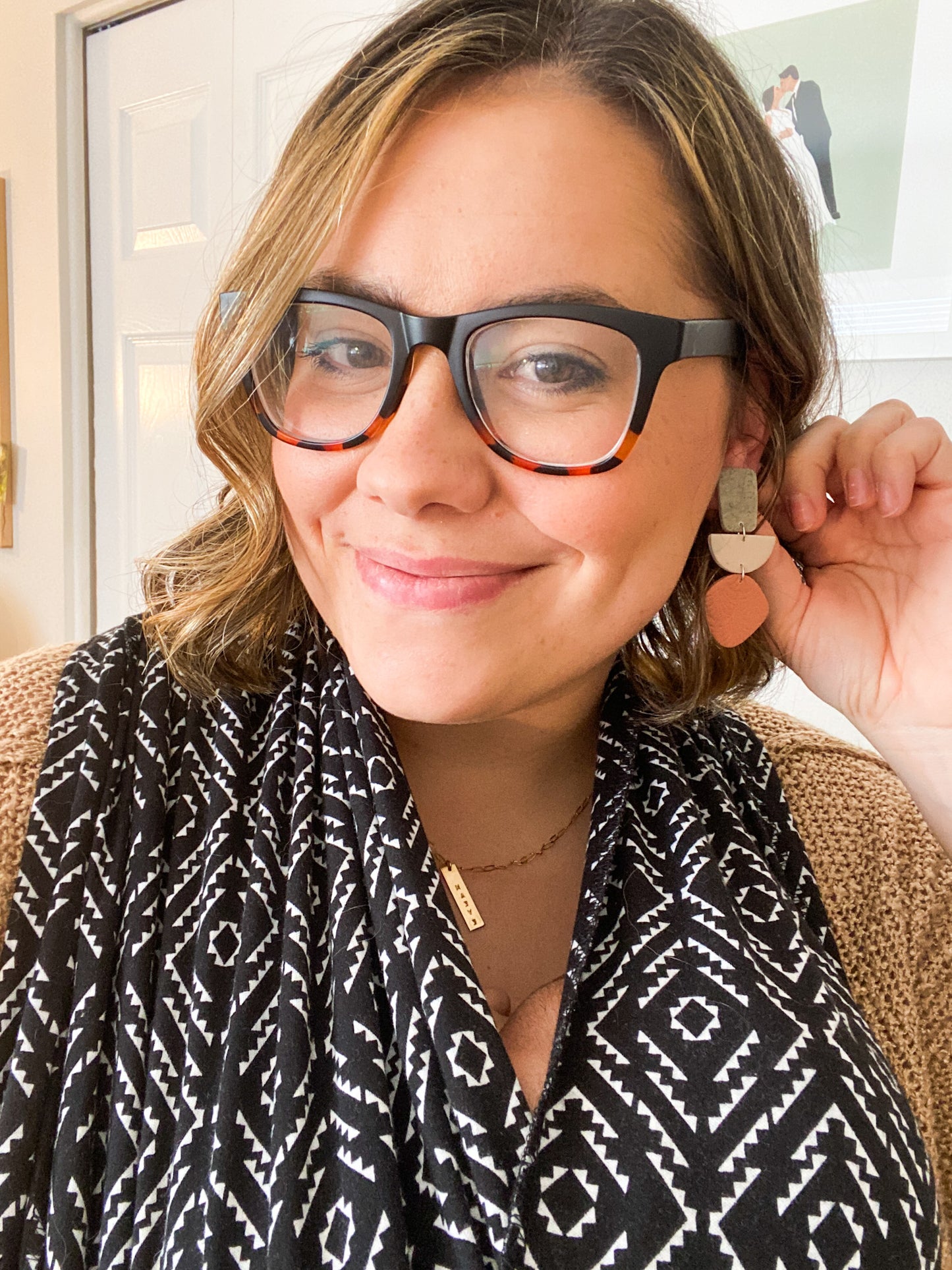 Shades of Pink Spring Statement Earrings | Neutral Earrings | Dainty Earrings | Lightweight