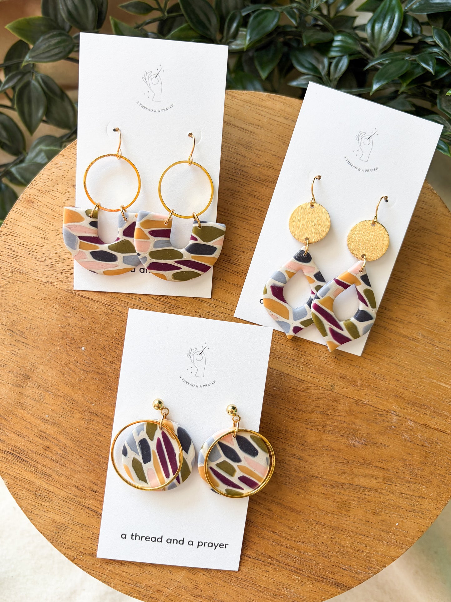 Almost Fall Stained Glass Style Earrings