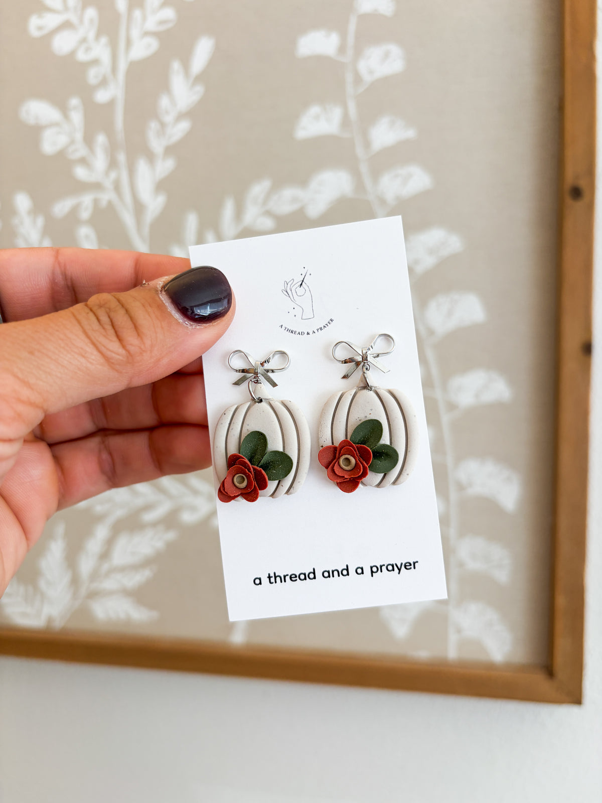 Pumpkin Patch Floral Earrings