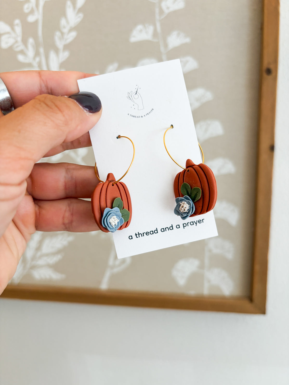 Pumpkin Patch Floral Earrings