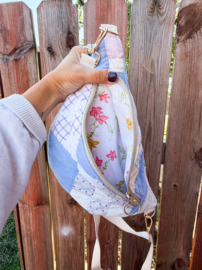 Vintage Quilt Crossbody Bag Styles 5 | Autumn Quilts | Upcycled Accessories | Fanny Pack | Adjustable Straps