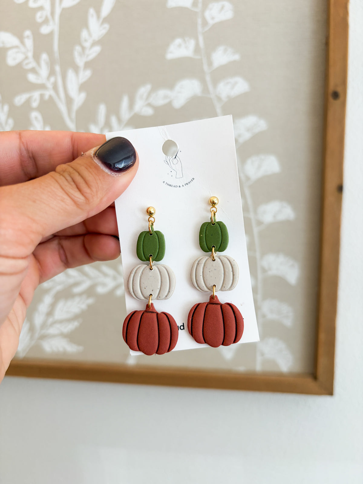 Pumpkin Patch Floral Earrings