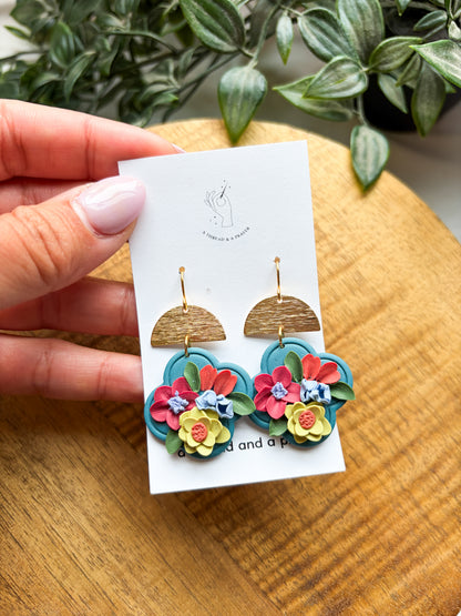 Bright Vibes Summer Floral Earrings