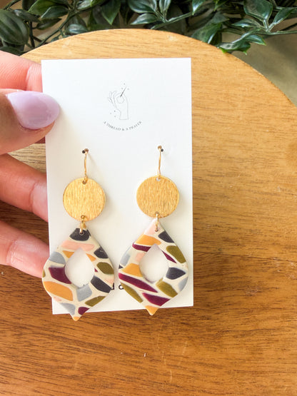 Almost Fall Stained Glass Style Earrings