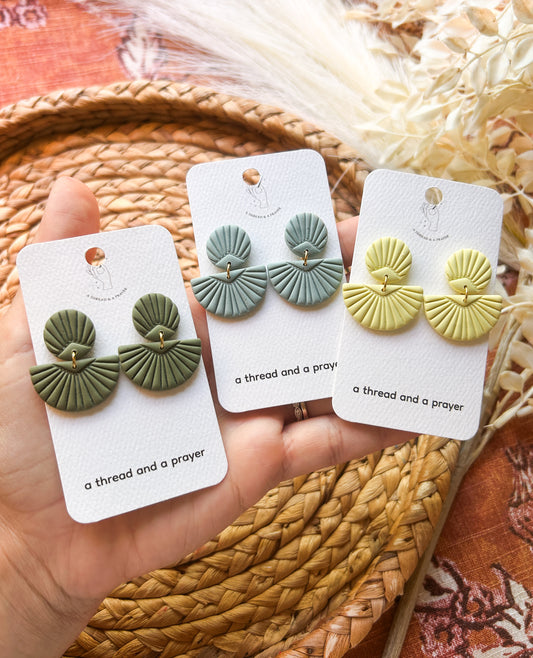 Tiny Boho Summer Studs  | Clay Earrings | Summer Styles