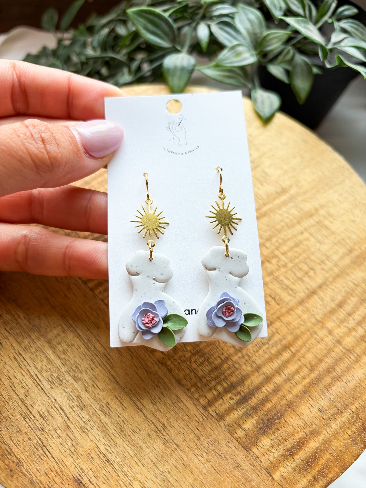 Summer Goddess Earrings with Florals