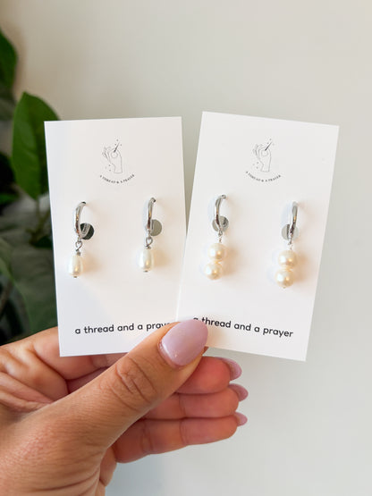 Dainty Summer Pearls in Silver