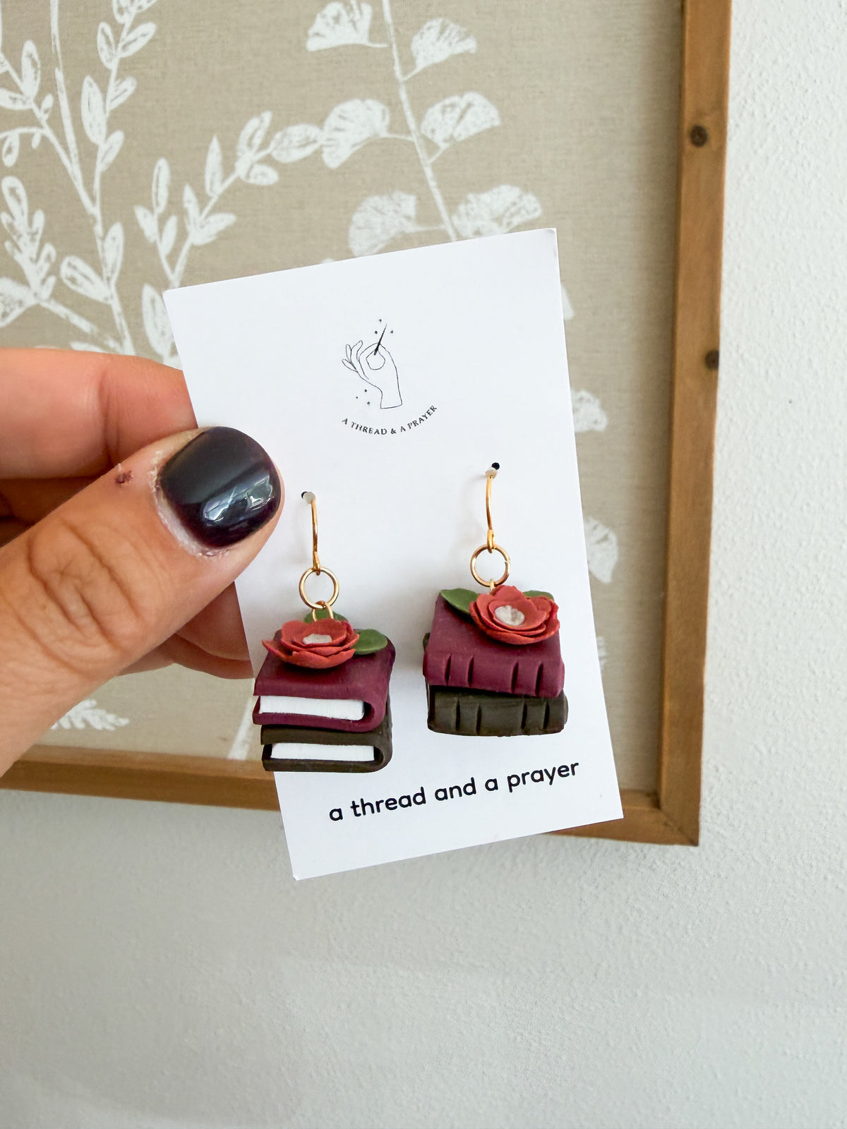 Autumn Bookcase Stacks | Library Earrings | Book Club