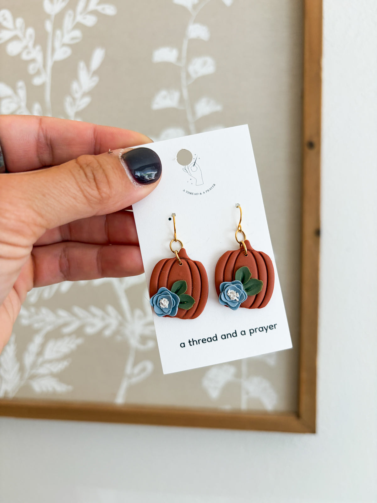 Pumpkin Patch Floral Earrings