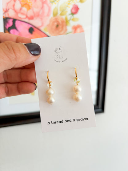 Fall Classic Pearl Earrings | Coin and chunky pearls
