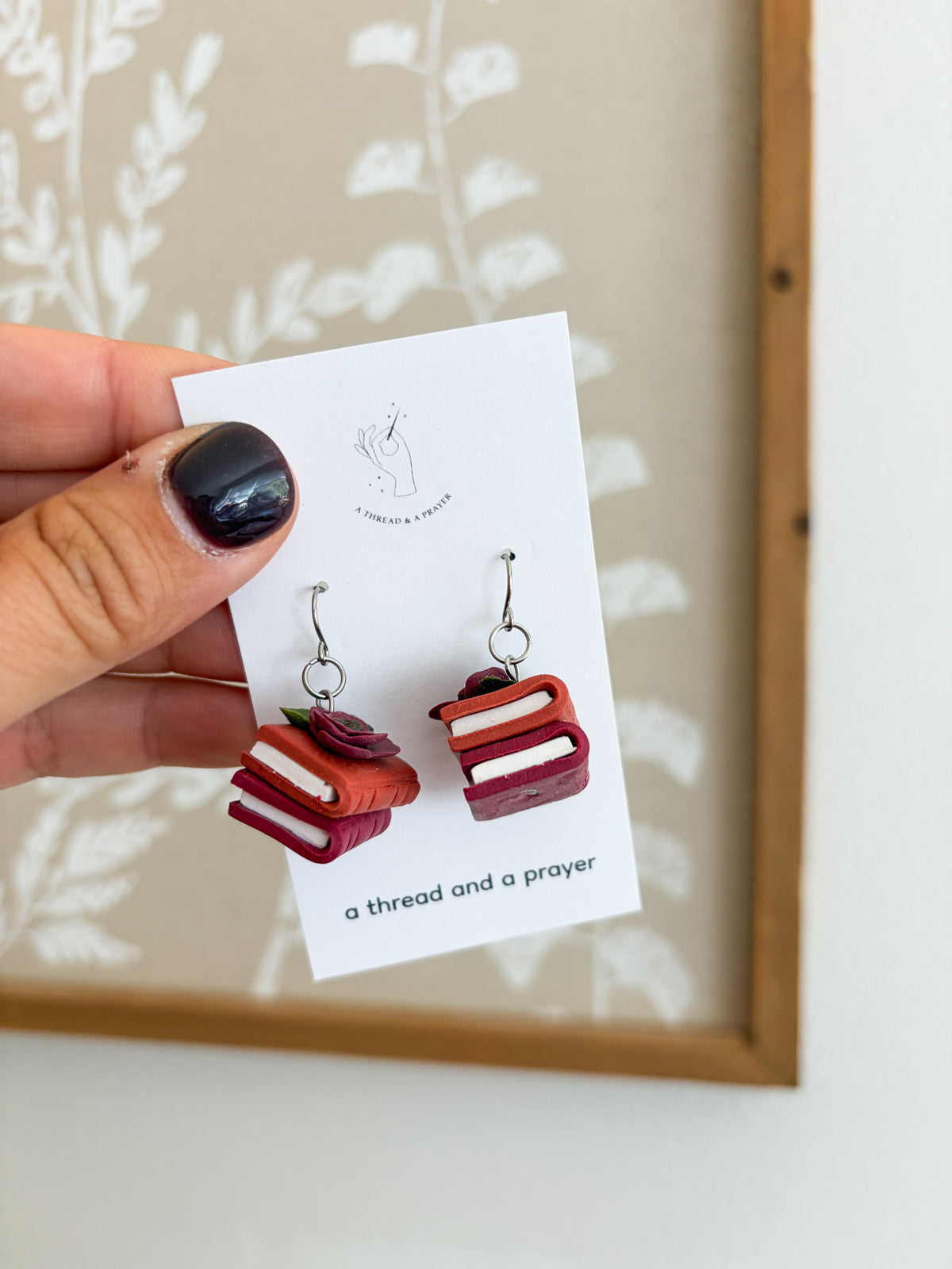 Autumn Bookcase Stacks | Library Earrings | Book Club