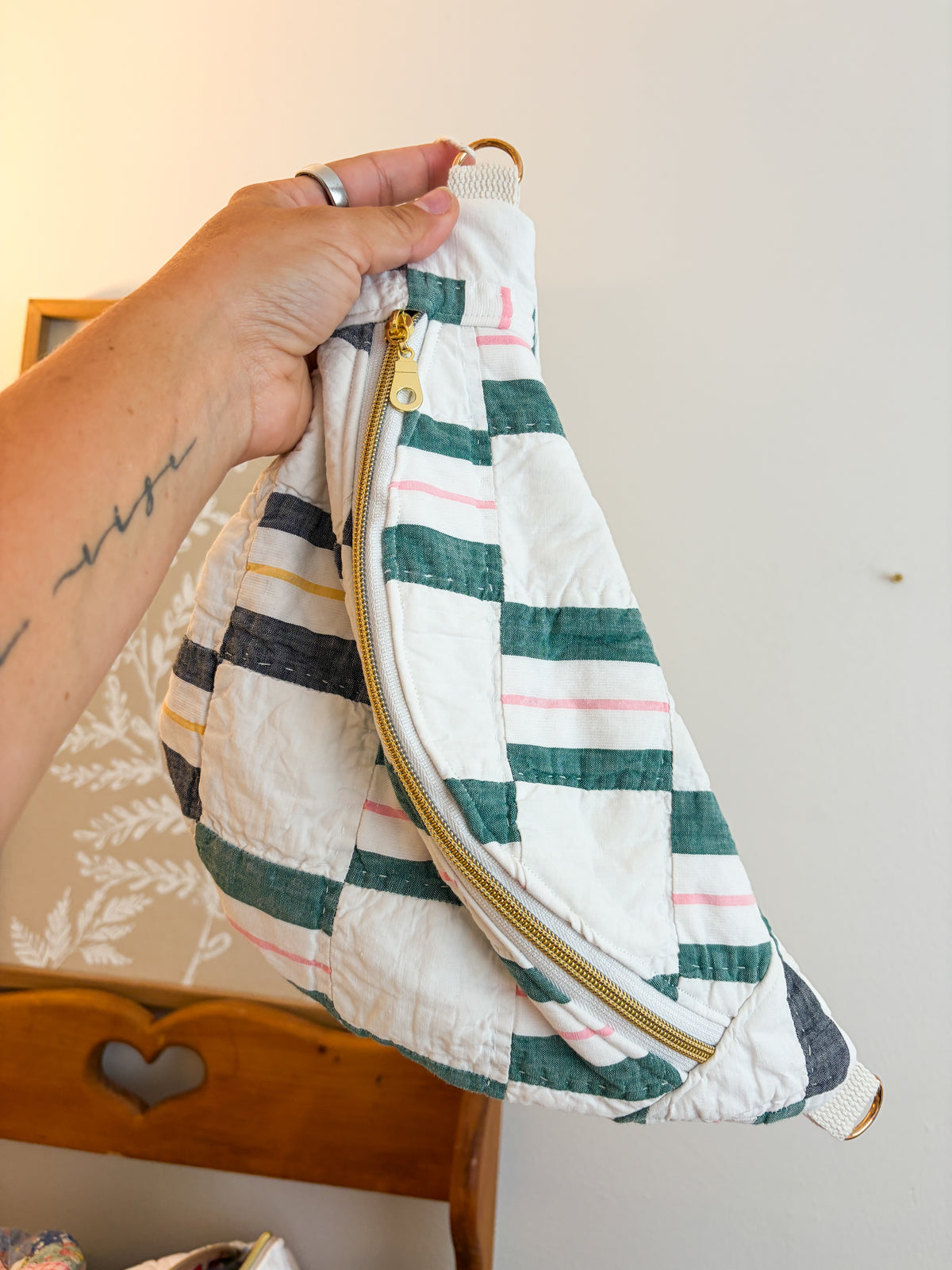 Vintage Quilt Crossbody Bag Style 3 | Fall Quilts | Upcycled Accessories | Fanny Pack | Adjustable Straps