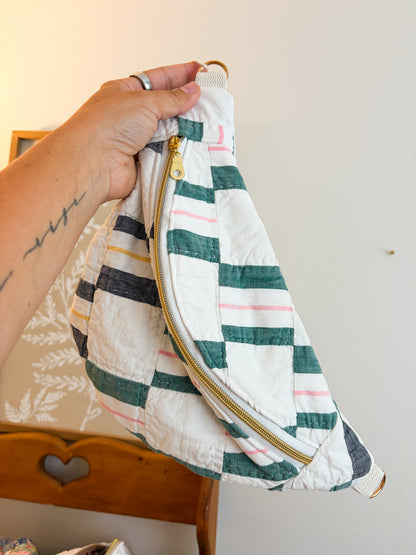 Vintage Quilt Crossbody Bag Style 3 | Fall Quilts | Upcycled Accessories | Fanny Pack | Adjustable Straps