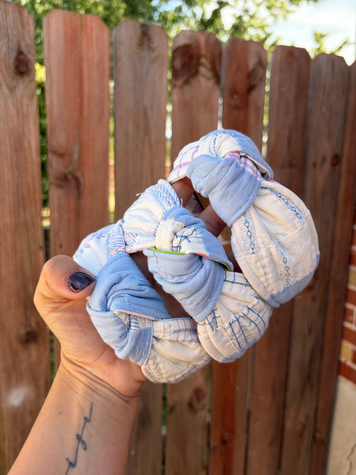 Cute Vintage Quilt Top Knot Headbands | Vintage | Comfy Headbands | Patchwork Quilt