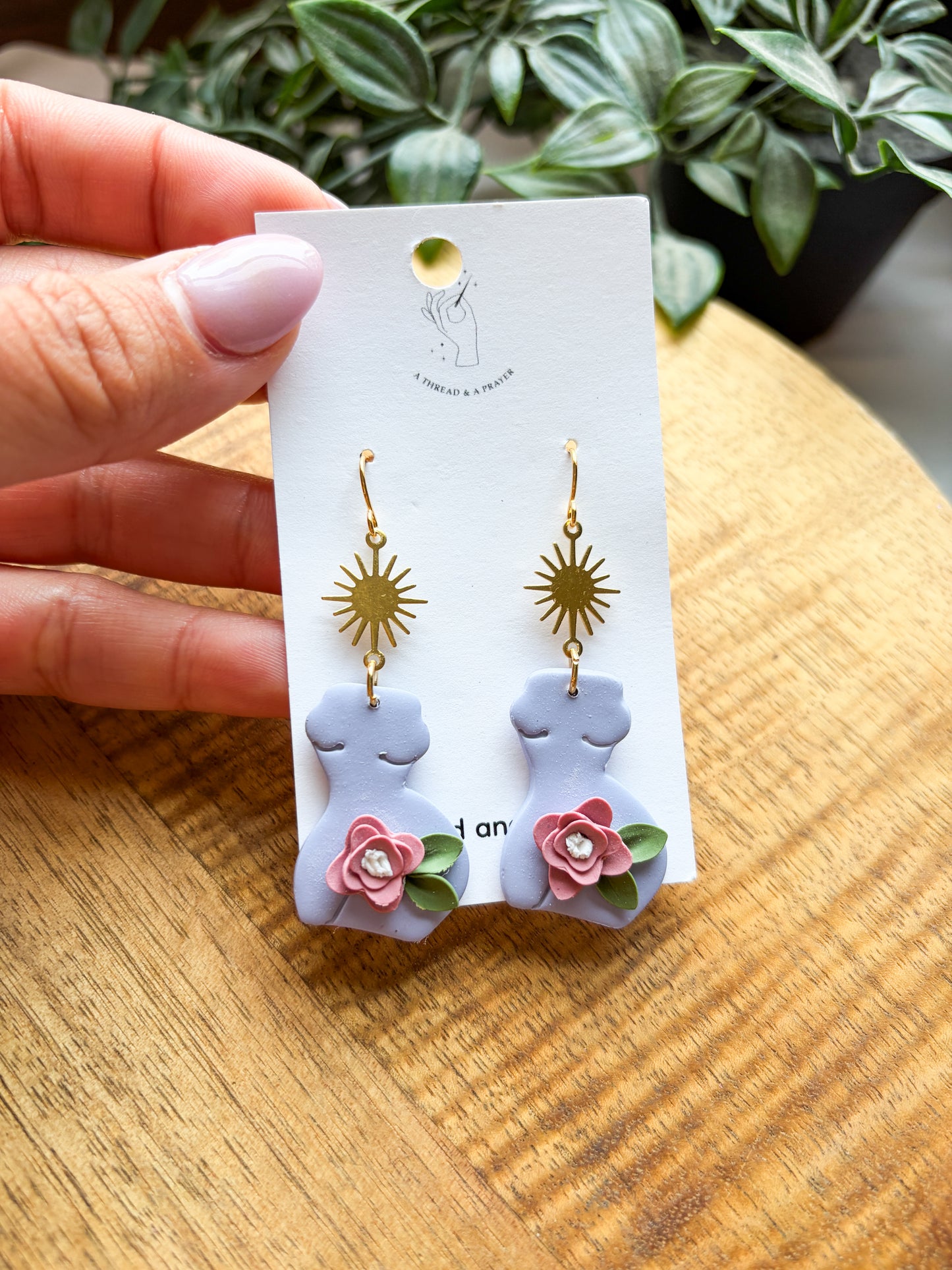Summer Goddess Earrings with Florals