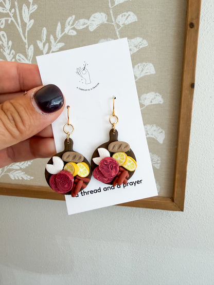 Girl Dinner Charcuterie Board Earrings